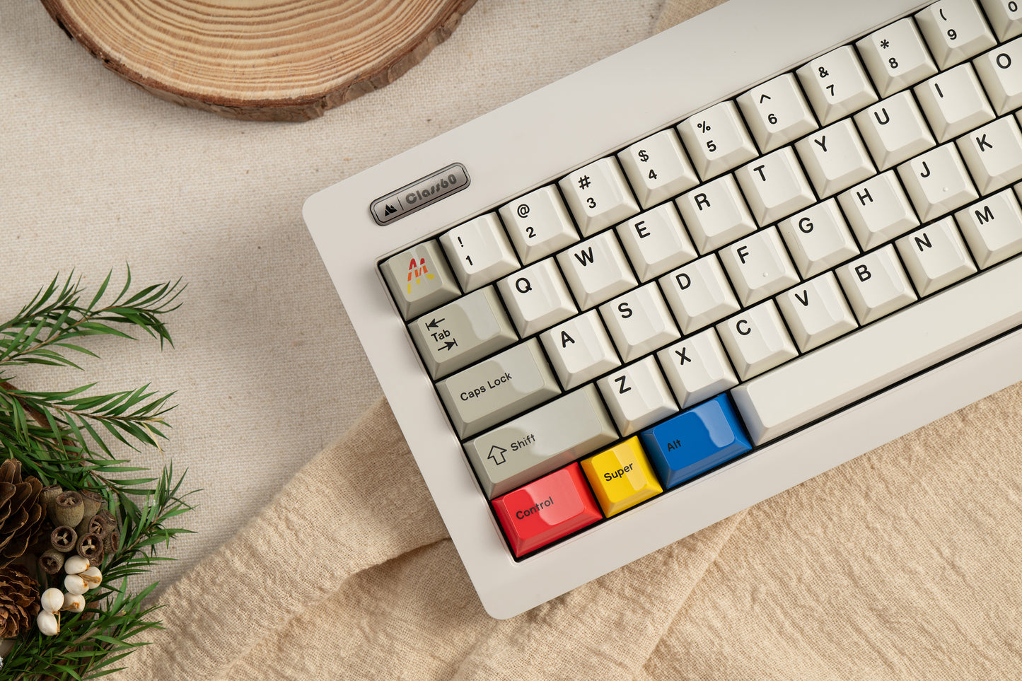 Glazed Beige Keycaps + Artisan