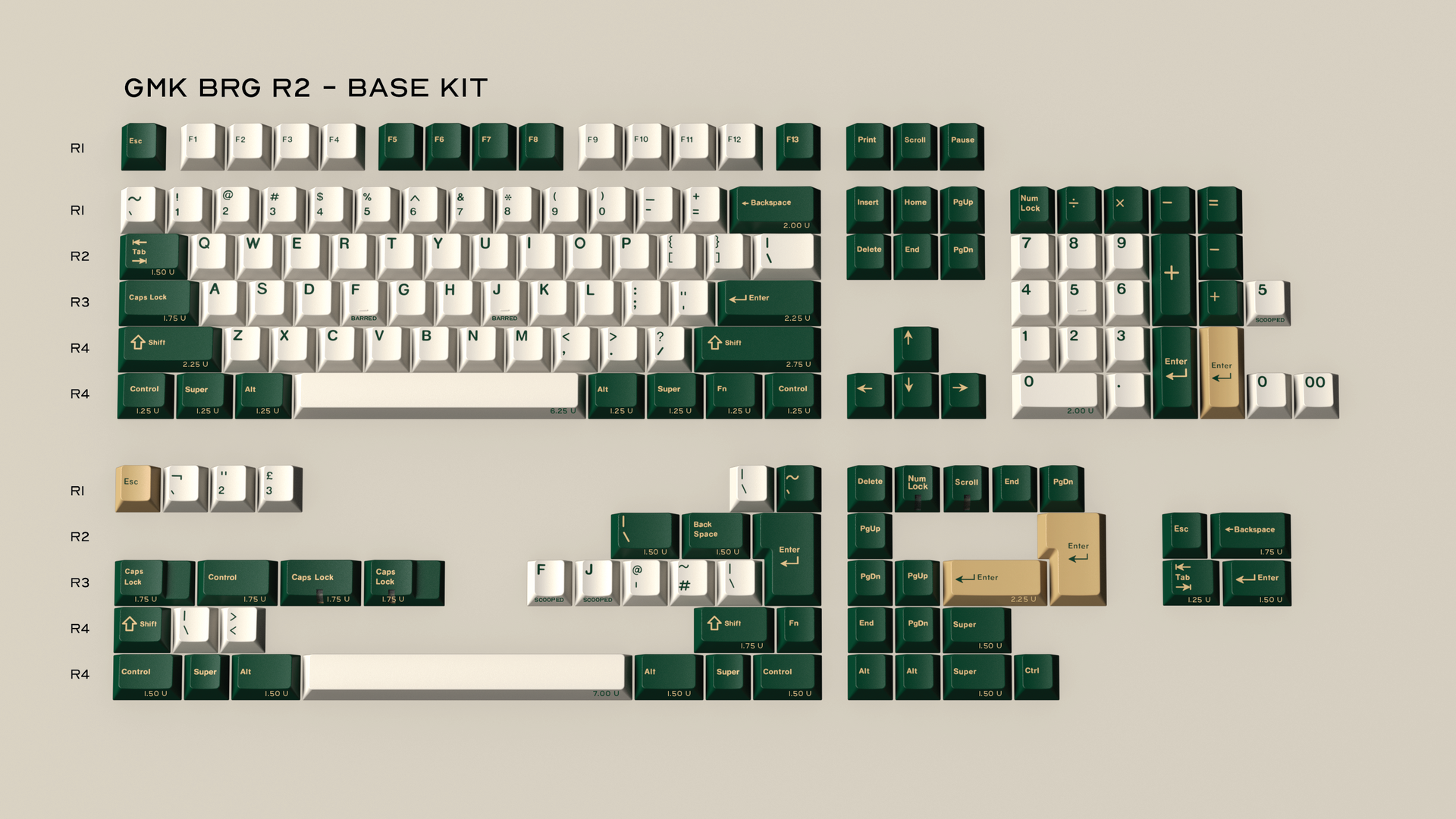 GMK British Racing Green R2 [Extras] – Basekeys