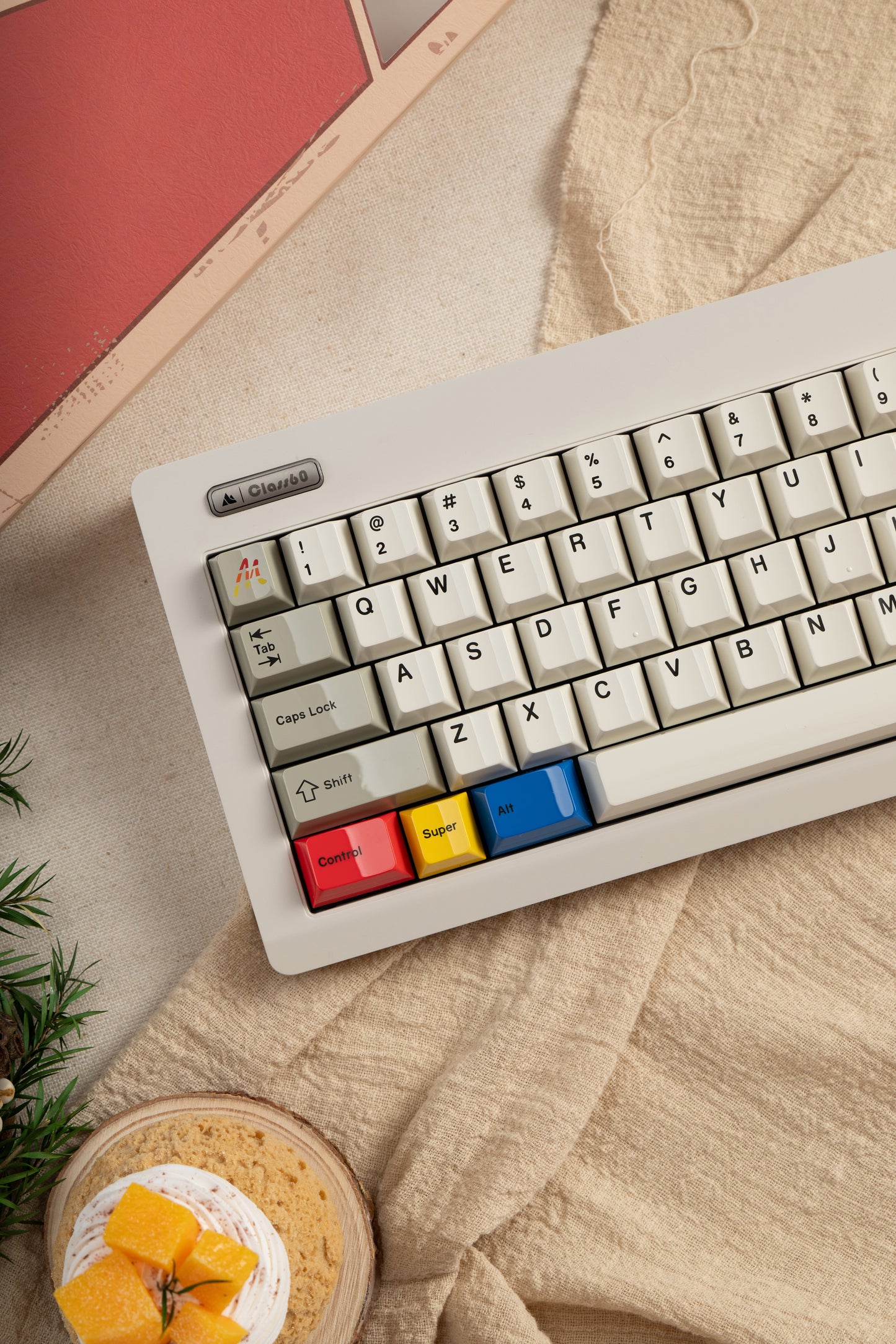 Glazed Beige Keycaps + Artisan