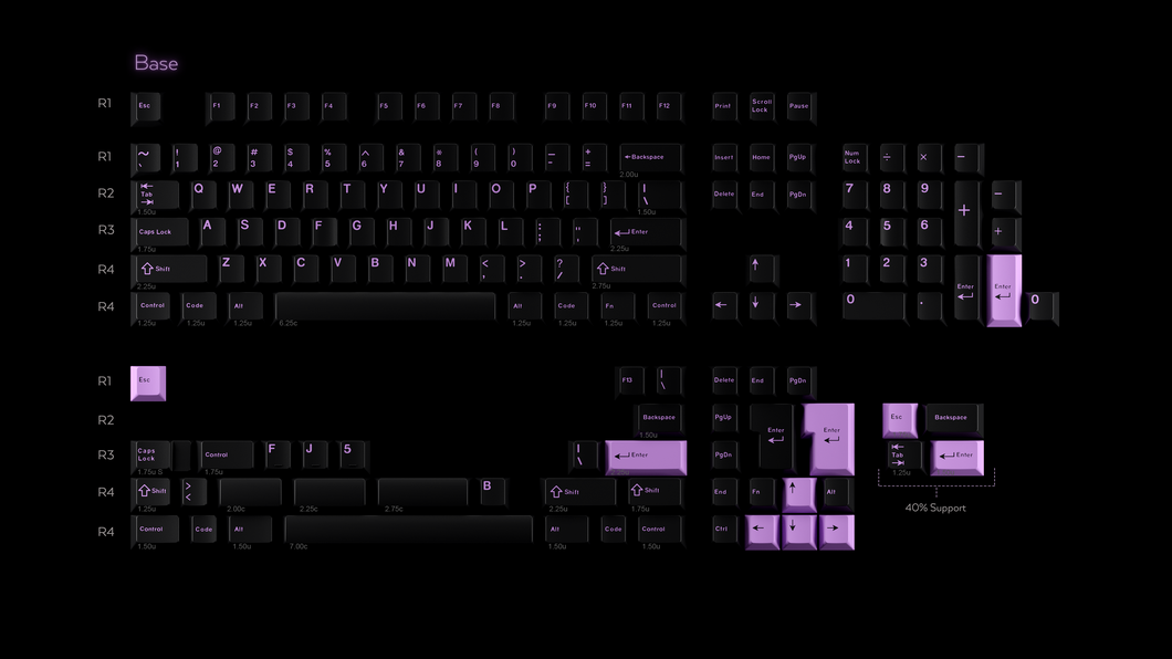 GMK Lilac on Black [GB]